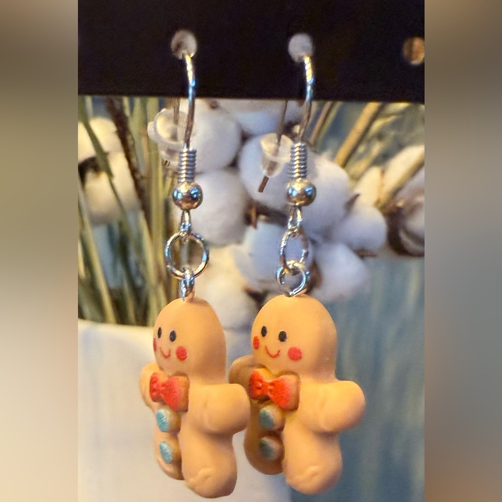 Gingerbread Man Earrings